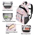 thumbnail image 5 of JIALIOU 14" Laptop Backpack Waterproof Airline Approved Stylish Casual Daypack for Travel Business College Work, Differently Cartoon Bow, 5 of 8