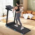thumbnail image 2 of Folding Treadmill with Incline for Home, 3.0 HP Portable Running Walking Machine with Handrails, 265 lbs Weight Capacity, Compact Foldable Treadmill with 4 Adjustable Leveling Feet, 2 of 14