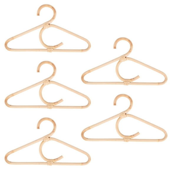 5X Colgador de Ropa de Ratán Estilo Niños Ropa Organizador Estante Niños Percha Niños Habitación Decoración Percha para Ropa