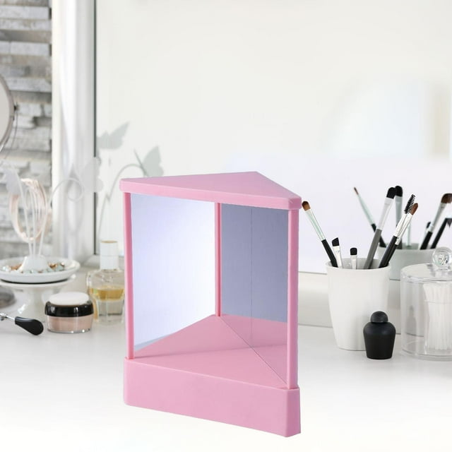 Espejo que no se invierte, reflejo de imagen real, espejo invertido, espejo de maquillaje para cosméticos, escritorio, tocador de maquillaje, mesa de rosa