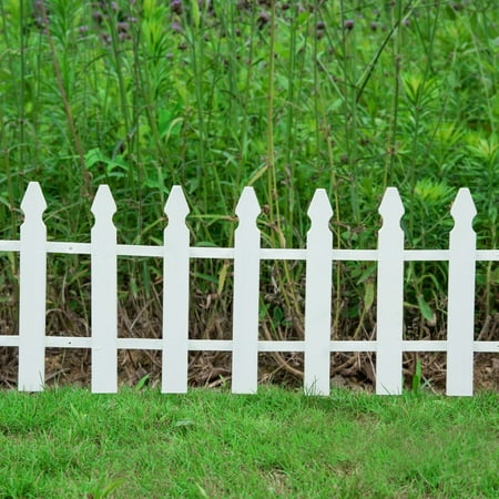 - Costway 12FT X 12'' Picket Fence Wooden Outdoor Side Yard Backyard Decoration Lawn Garden