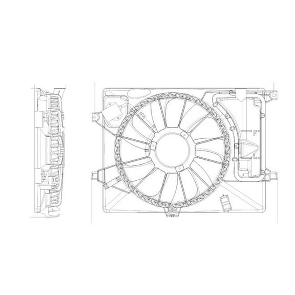 Dual Radiator and Condenser Fan Assembly Fits select: 2012-2019 KIA SOUL