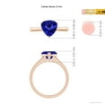 thumbnail image 4 of ANGARA Natural Trillion 1.8 ct Tanzanite Solitaire Engagement Ring in 14K Rose Gold for Women (Size-8mm) | December Birthstone, Birthday, Anniversary, Jewelry Gift for Women | Natural Tanzanite Ring, 4 of 8