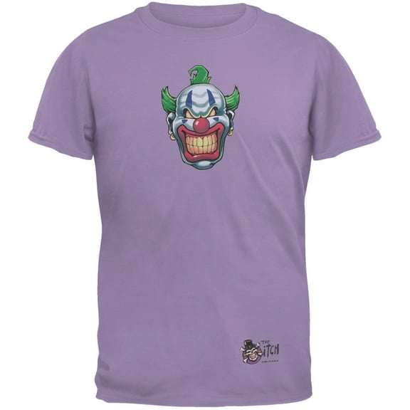 joker grinning purple adult t-shirt