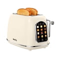 thumbnail image 6 of Mecity Easy Touch Screen Toaster 2 Slice – Retro Wide Slot Stainless Steel Toaster with Large Display, 6 Browning Levels, Bagel, Defrost & Reheat, Removable Crumb Tray, Cream Color, 6 of 9
