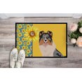 thumbnail image 2 of Summer Sunflowers Blue Merle Sheltie Indoor or Outdoor Mat 18x27 27 in x 18 in, 2 of 5