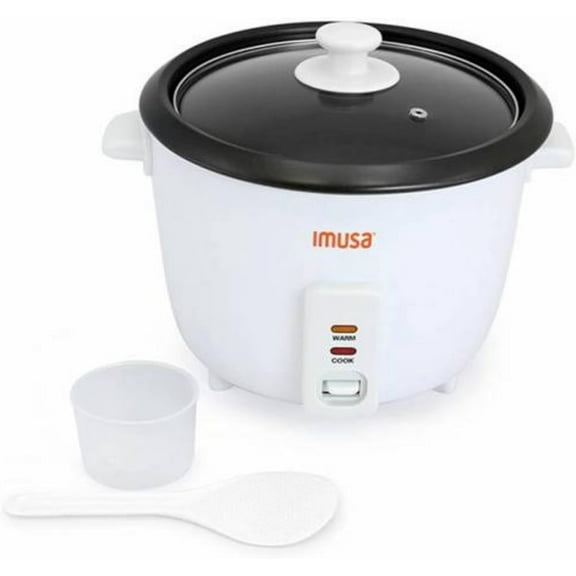 USA GAU-00012 Electric NonStick Rice Cooker 5-Cup (Uncooked) 10-Cup (Cooked), White