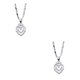 thumbnail image 4 of Jumpingount Collar de mujer de repuesto chapado en forma de corazón respetuoso con la piel, Gargantilla elegante romántica para niñas, joyería, Blanco 2Conjunto, 4 of 6