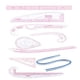thumbnail image 4 of Regla de curva francesa Plantilla de dibujo Regla de sastre Herramientas de costura Regla de medición para 9 piezas, 4 of 9