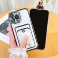 thumbnail image 4 of Plating Wallet for iPhone 13 Pro Max Case, Bling Glitter Diamond Card Holder Camera Protection Luxury Cover + 2* Screen Protector, Card Slot Case Elegant iPhone 13 Pro Max Phone Case -Black, 4 of 12
