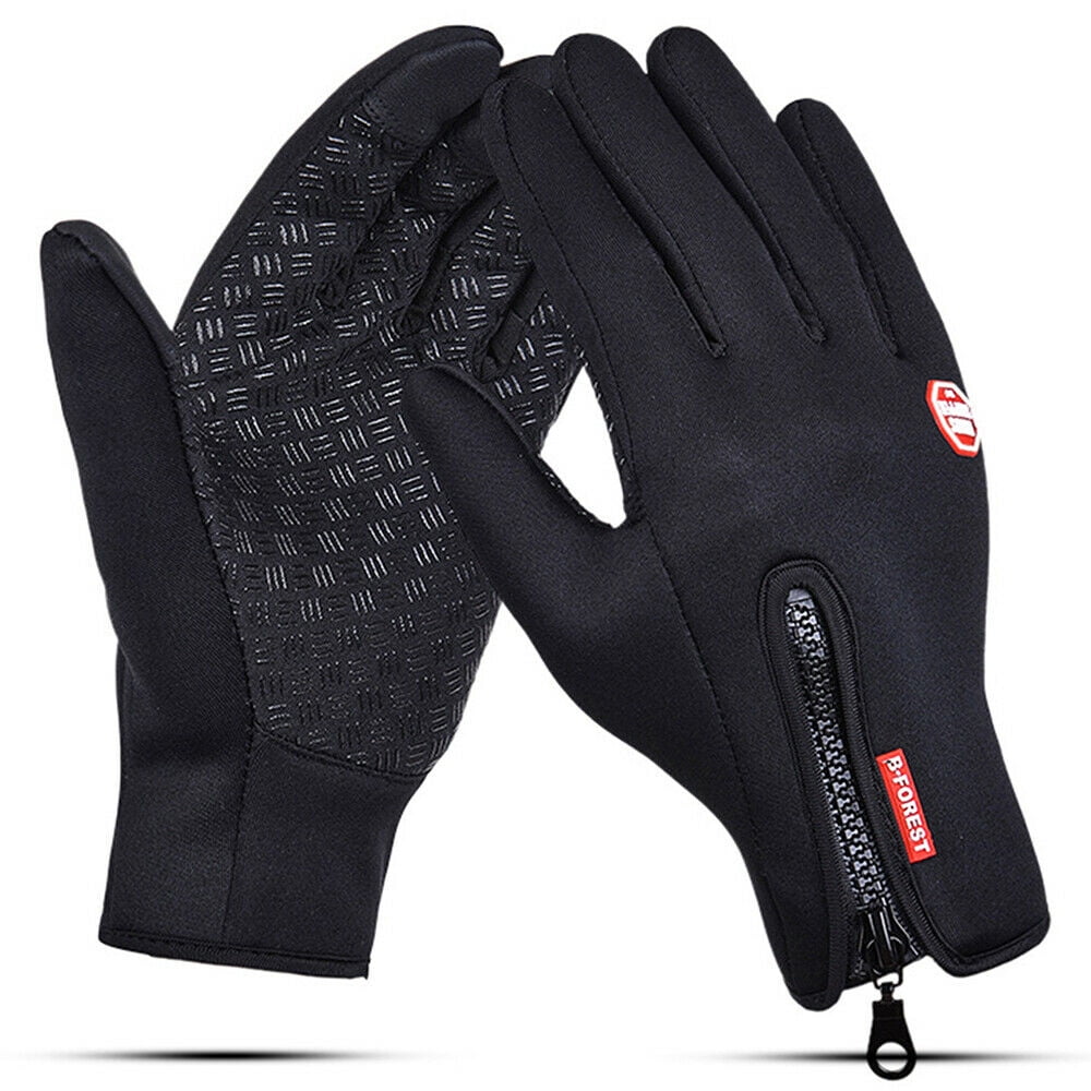 Aptoco 1 Pair Unisex Winter Gloves Warm Windproof Gloves Driving Gloves