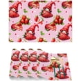 thumbnail image 3 of Placemats Set of 4 Heat-Resistant Rectangle Place Mats Strawberry Pink Cute Washable Plastic PVC Dining Table Mat Non-Slip Wipeable Woven Vinyl Placemat for Kitchen Patio Table Decor, 3 of 8