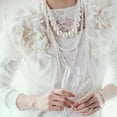 thumbnail image 2 of Sweater Necklace Imitation Pearls Multi-layer Women Exaggerated Beaded Necklace for Wedding, 2 of 7