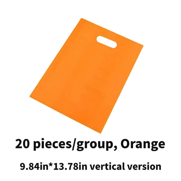 CCOCC Plastic Bags with Handles,Reliable Portable Design Plastic Shopping Bags,Hard to Crack Reusable Shopping Bags,Orange