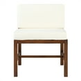 thumbnail image 1 of Walker Edison Chaise d'Extérieur Modulaire Acacia Sans Bras en Brun Foncé, 1 of 10