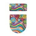 thumbnail image 2 of HELLHERO Rainbow Flowers Toilet Seat Lid Cover Fits All Toilet Shapes & Easy to Install Toilet Lid Seat Cover Easy Care 2 Pcs Set, 2 of 8
