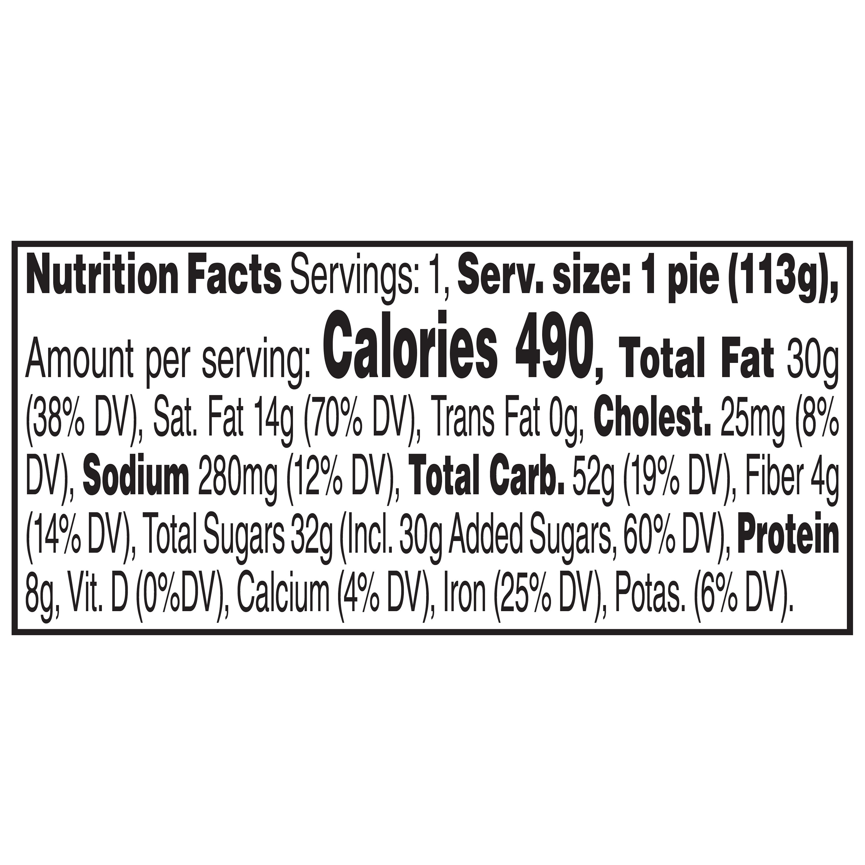 Marketside Chocolate Peanut Butter Pie, 4 oz