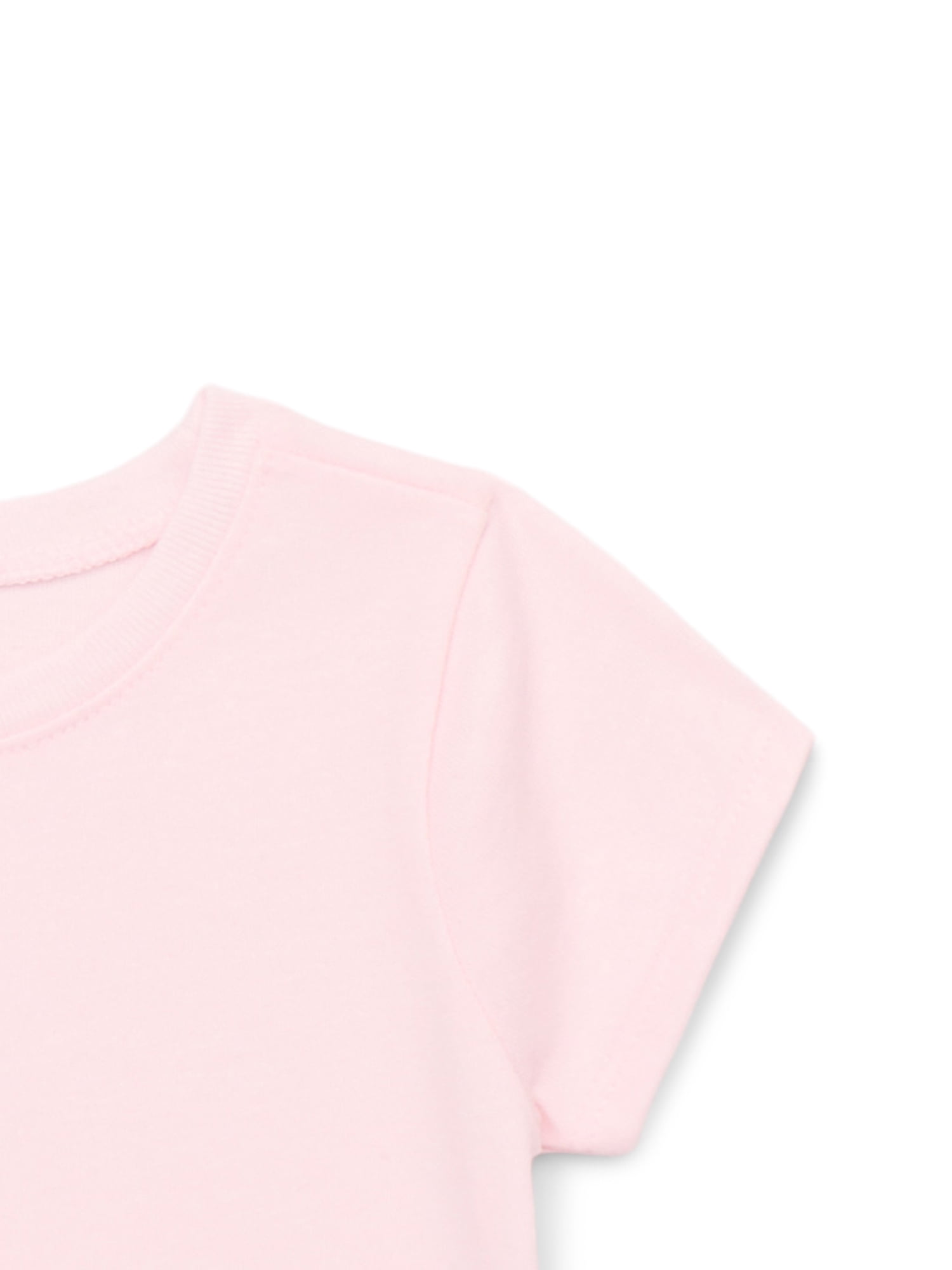Garanimals Baby Girl Solid T-Shirt with Short Sleeves, Sizes 0M-24M