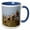Blue/White, variant on 3drose, Crested Caracara, Caracara Cheriway., 11oz Two-tone Black Mug