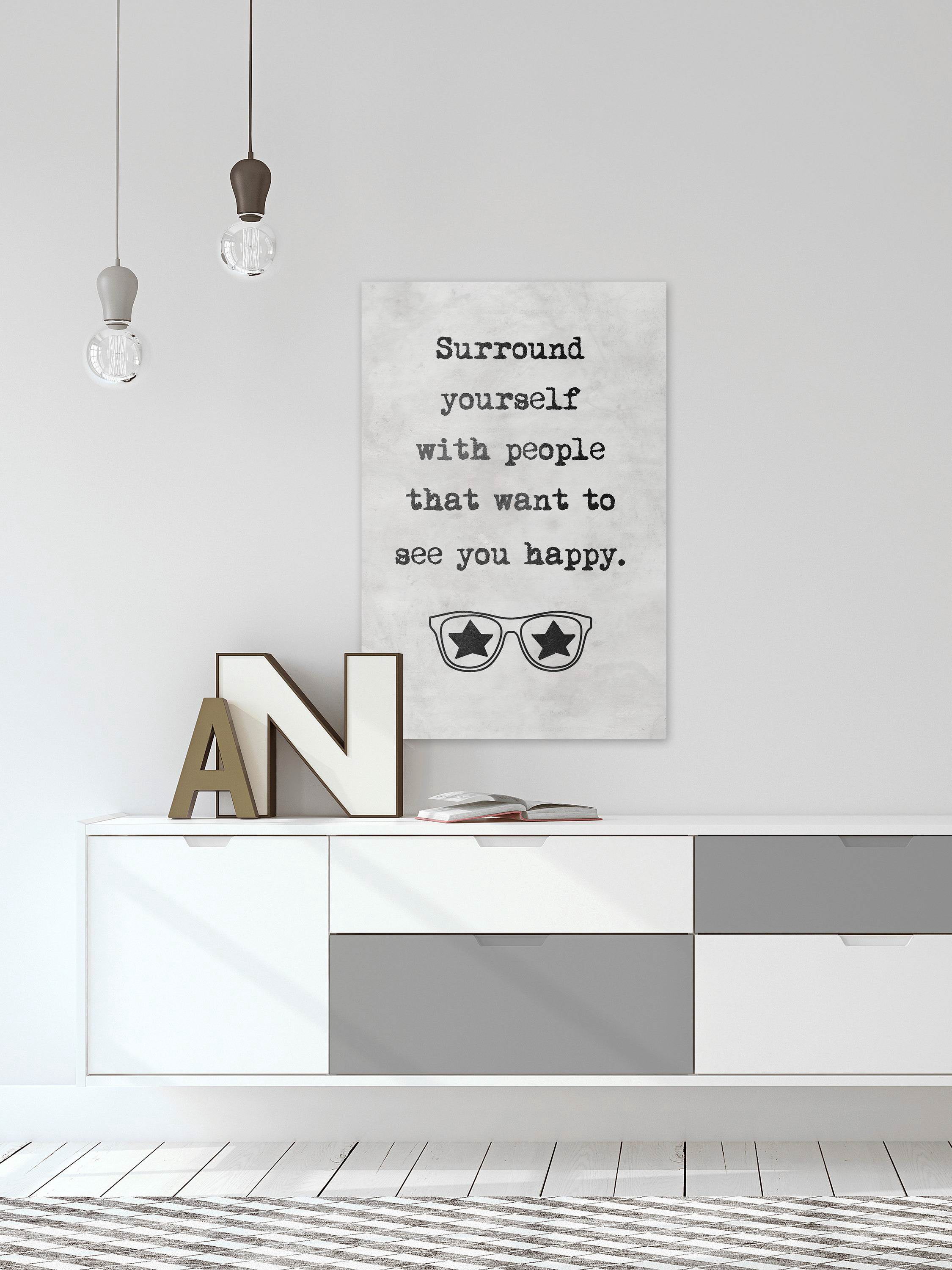 See You Happy Painting Print on Wrapped Canvas