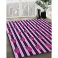 thumbnail image 3 of Ahgly Company Machine Washable Indoor Square Transitional Orchid Purple Area Rugs, 4' Square, 3 of 7