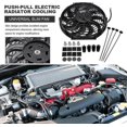 thumbnail image 2 of 12 Inch Universal Electric Slim Fan Push Pull Radiator Engine Cooling Fan Mount Kit 12v Auto Ventilation Fan 2250rpm Car Exhaust Radiator With Mount K, 2 of 5