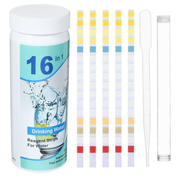 GOOHOCHY 100 tiras reactivas para agua potable, 16 en 1.