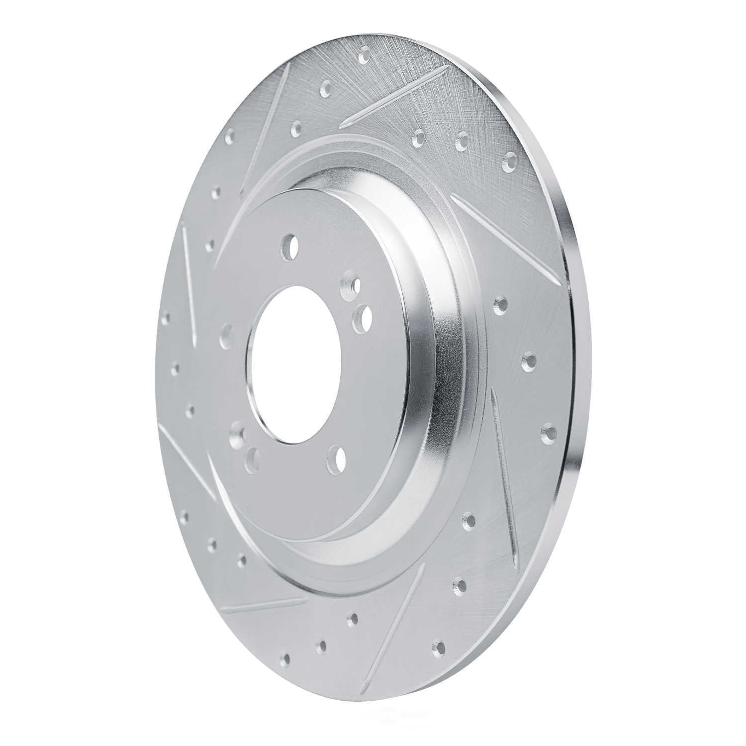 Dynamic Friction Company 631-21049L DFC Brake Rotor - Drilled And Slotted - Silver