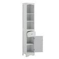 thumbnail image 7 of Freestanding Storage Cabinet with Drawer Tall Bathroom Cabinet MDF Board, Adjustable Shelf, 7 of 7