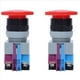 thumbnail image 1 of 2X Ac 600V 10A Rojo Interruptor de Boton Pulsador de Parada de Emergencia de Seta 22Mm No Nc, 1 of 5