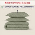 thumbnail image 2 of Kotton Culture 600TC 3Pc Pinch Pleated Duvet Cover Set 100% Egyptian Cotton (Moss, Twin), 2 of 4