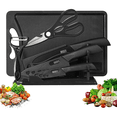 thumbnail image 1 of Juego De Cuchillos 10 Pz Cocina Acero Inoxidable Y Pelado Xtellar negro, 1 of 3