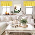 thumbnail image 4 of White Diamond Lattice Valance Curtain Yellow Retro Plaid Texture Window Valances Rod Pocket Short Curtains Window Treatments for Kitchen Bedroom Bathroom Laundry 60" x 18", 4 of 9