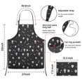 thumbnail image 7 of Halloween White Skulls and Bones Apron-Garden Aprons for Women with Pockets-Cotton Linen Waterproof Kitchen Cooking Gardening Aprons Adjustable for Kitchen,Cooking,BBQ and Salon 33"x27", 7 of 7