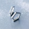 thumbnail image 3 of QQTDFG Geometric Hexagon 925 Sterling Silver CZ Huggie Hoop Earrings A1873-A - no stone, 3 of 9