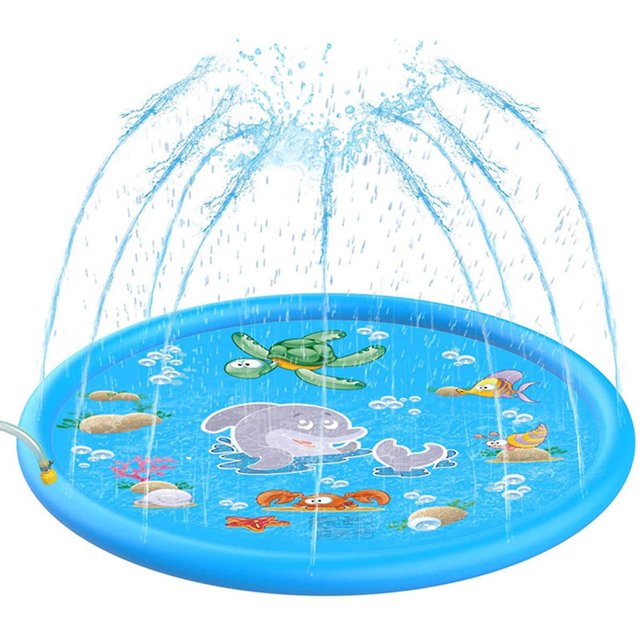 Splash Pad For Dogs Non Slips Splash Pad Sprinkler For Kids Thickened Durable Dog Pool Splash Pad Pet Summer Outdoor Water Toys