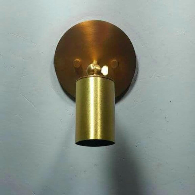 Mid Century Antique Raw Brass Ceiling Spot Light | Directional Lighting | Spotlight | Modern Light