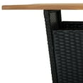 thumbnail image 5 of vidaXL 5 Piece Garden Bar Set with Cushions Poly Rattan Black, 5 of 5