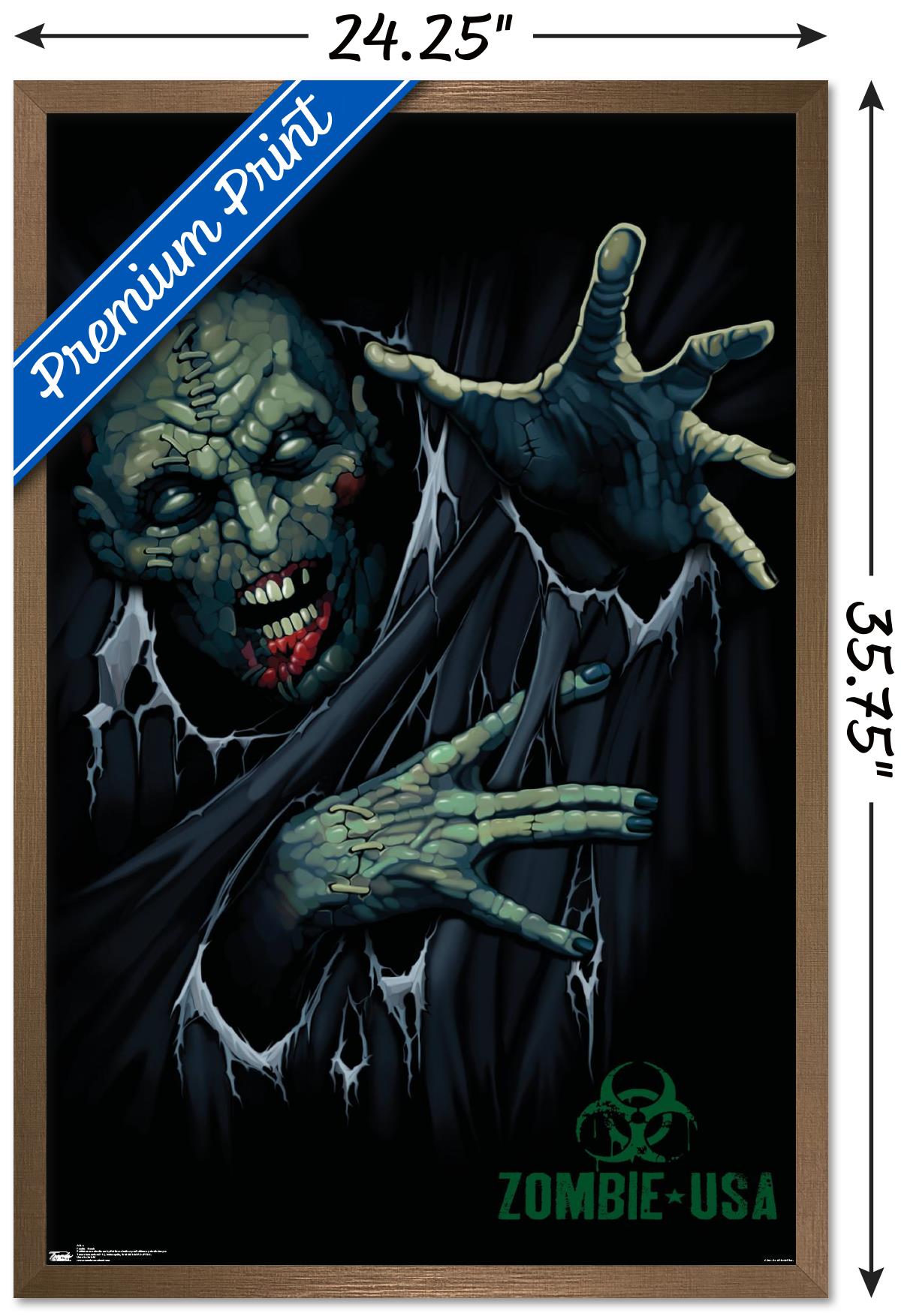 Zombie - Reach Wall Poster, 22.375" x 34", Framed