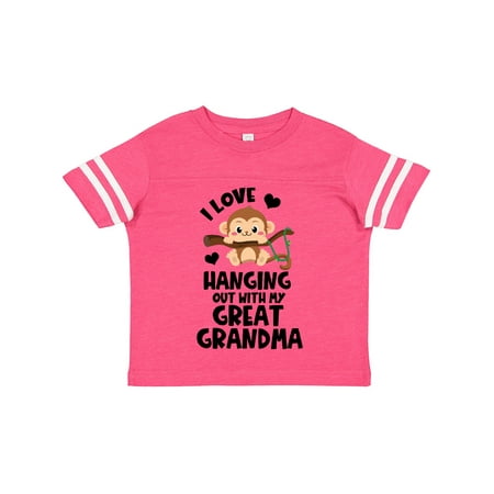 

Inktastic Monkey I Love Hanging out with My Great Grandma Gift Toddler Boy or Toddler Girl T-Shirt