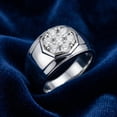 thumbnail image 5 of Pompeii 1 Ct Diamond Ring Men's Cluster Hexagon Band in 10k White or Yellow Gold, 5 of 7