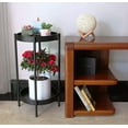 thumbnail image 2 of Cotta Planters 23" Black 2-Tier Metal Plant Stand with Removable Trays – Indoor Plant Shelf, Modern Side Table or Nightstand, Powder-Coated Steel Frame, 2 of 5