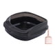 thumbnail image 2 of Caja de arena para gatos, arenero para gatitos, orinal abierto, suministros grandes para mascotas, arenero para gatos negro medio, 2 of 9