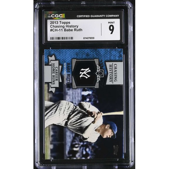 Collectible Graded 2013 Topps Babe Ruth Chasing History CH-11 CGC 9 #6114279259 Baseball Card