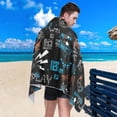 thumbnail image 5 of SKYSONIC Beach Towel with Travel Bag, Graffiti Joystick Sign Oversized Sand Free Camping Towel Quick Dry Pool Bath Sport Towels, 31"x71", 5 of 7