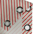 thumbnail image 4 of Ambesonne Candy Cane Grommet Curtain, Bicolor Stripes, 50" x 120", Red Fern Green White, 4 of 6