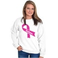 thumbnail image 3 of Breast Cancer Awareness Believe Women Crewneck Sweatshirt Brisco Brands S, 3 of 6