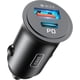 thumbnail image 1 of INIU USB C Car Charger Adaptador para Auto, Encendedor de Cigarrillos Total de 60W USB Charger para iPhone Samsung, Negro, 1 of 7