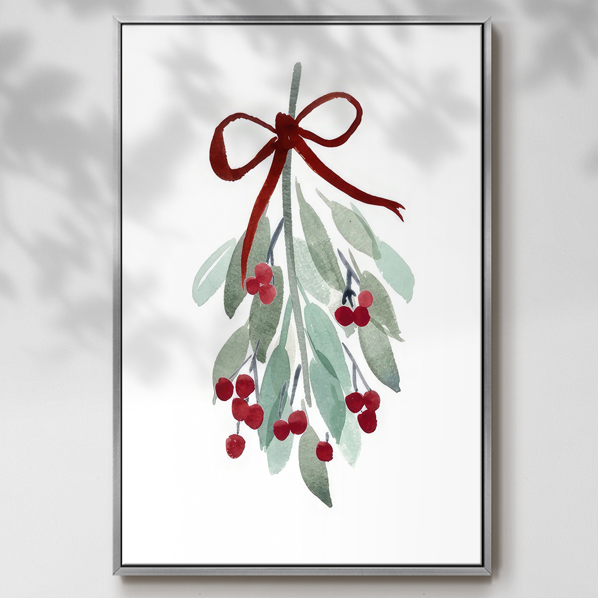 Come Across I - Framed Gallery Wrapped Holiday Canvas - 17 x 25 - Silver Frame
