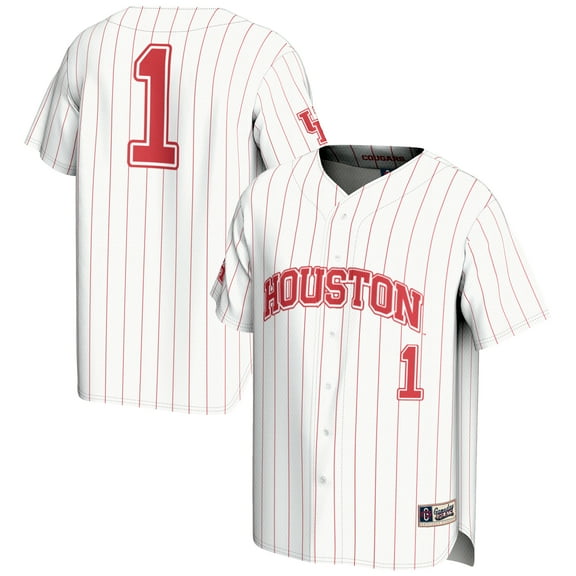 Men's GameDay Greats #1 White Houston Cougars Lightweight Baseball Jersey